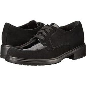 Munro Veranda Black Suede / Patent Oxfords 8 N  / 8 AA Good Condition